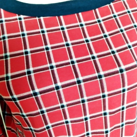 Tommy Hilfiger Plaid 3/4 Sleeve Top Size Medium - Picture 5 of 8